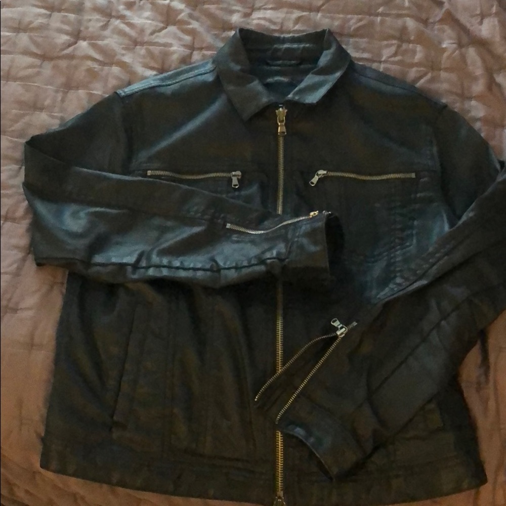 John Varvatos ultra premium jet black jacket